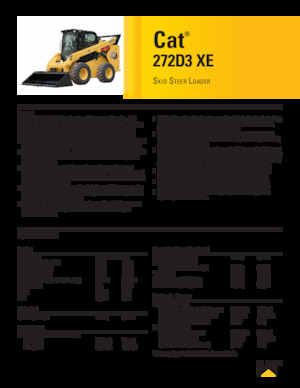 स्किड स्टीयर लोडर Caterpillar 272D XE Serie 3