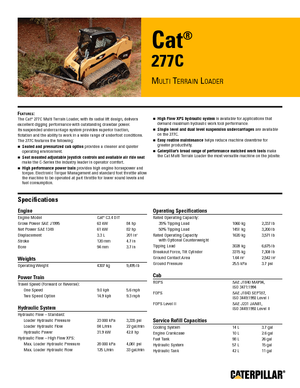 स्किड स्टीयर लोडर Caterpillar 277C