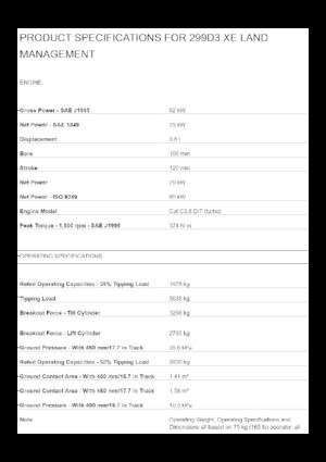 स्किड स्टीयर लोडर Caterpillar 299D3 XE Land management