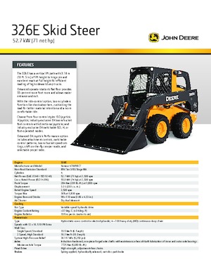स्किड स्टीयर लोडर John Deere Construction 326E
