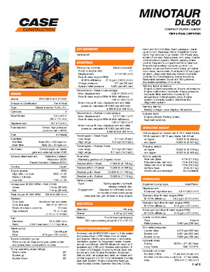 स्किड स्टीयर लोडर Case DL550