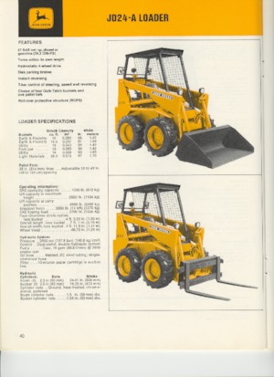 स्किड स्टीयर लोडर John Deere Construction JD24A