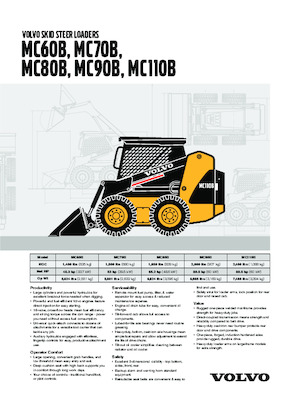 स्किड स्टीयर लोडर Volvo MC110B