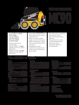 स्किड स्टीयर लोडर Volvo MC90