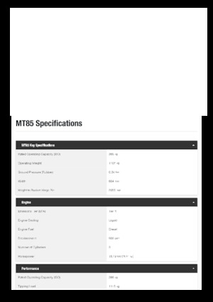 स्किड स्टीयर लोडर Bobcat MT85
