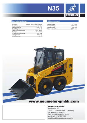 स्किड स्टीयर लोडर Neumeier N 35