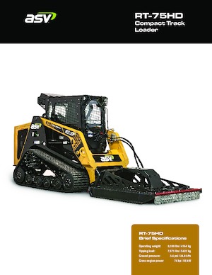 स्किड स्टीयर लोडर ASV RT 75 Heavy Duty