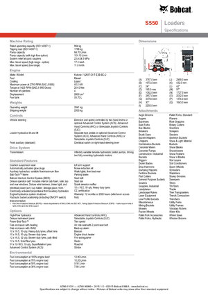 स्किड स्टीयर लोडर Bobcat S550