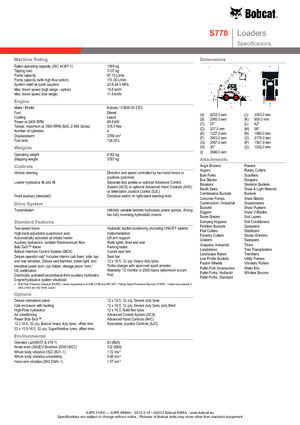 स्किड स्टीयर लोडर Bobcat S770