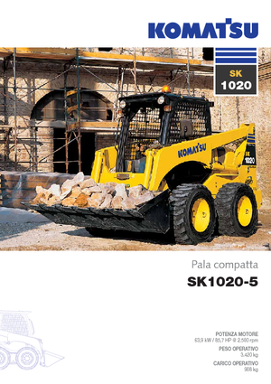 स्किड स्टीयर लोडर Komatsu SK1020-5 Super Flow