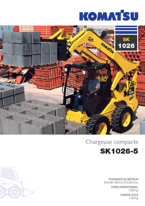 स्किड स्टीयर लोडर Komatsu SK1026-5 turbo