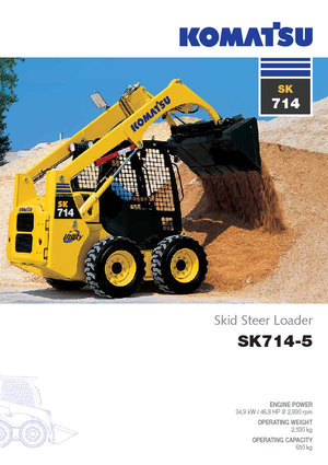 स्किड स्टीयर लोडर Komatsu SK714-5 Super Flow