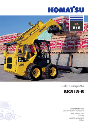 स्किड स्टीयर लोडर Komatsu SK818-5 Super Flow