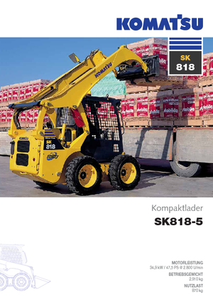 स्किड स्टीयर लोडर Komatsu SK818-5 Super Flow