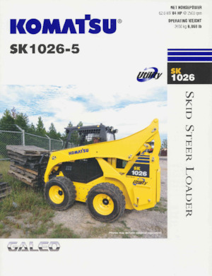 स्किड स्टीयर लोडर Komatsu SK1026-5 turbo