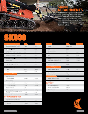 स्किड स्टीयर लोडर Ditch Witch SK800