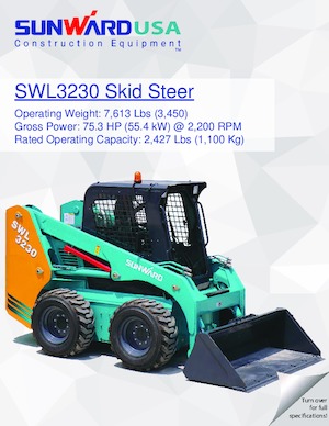 स्किड स्टीयर लोडर Sunward SWL3230 