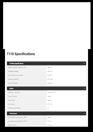 स्किड स्टीयर लोडर Bobcat T110