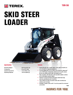 स्किड स्टीयर लोडर Terex TSR 50