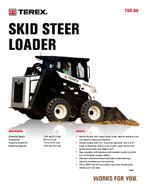 स्किड स्टीयर लोडर Terex TSR 80