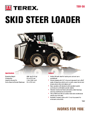 स्किड स्टीयर लोडर Terex TSV 50