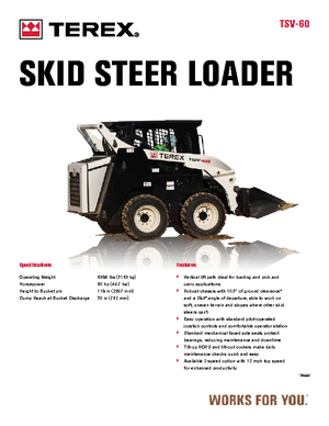 स्किड स्टीयर लोडर Terex TSV 60