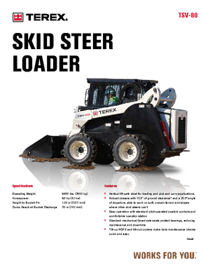 स्किड स्टीयर लोडर Terex TSV 80