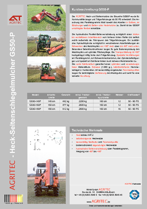 स्लोप मोवर Agritec GS 50 S 140