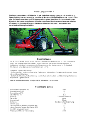 स्लोप मोवर Kuhn Multi-Longer GI-T 4844 P TD