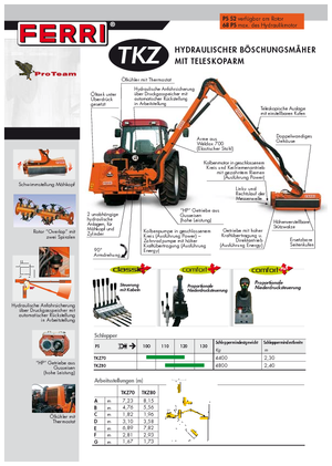 स्लोप मोवर Ferri TKZ 80 Technology