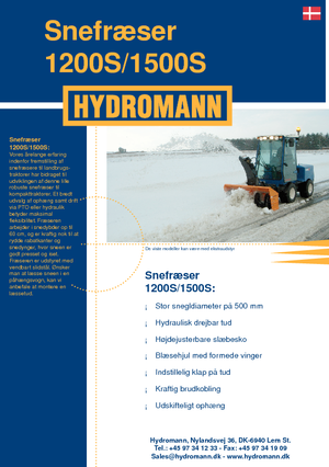 स्नोकटर Hydromann 1200 S