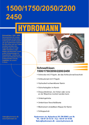 स्नोकटर Hydromann 1750