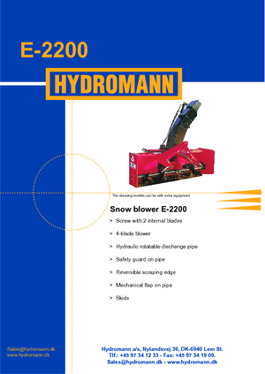 स्नोकटर Hydromann E 2200