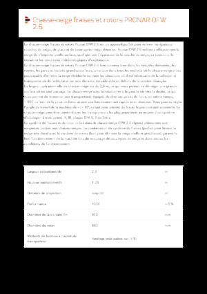स्नोकटर Pronar OFW 2.6 