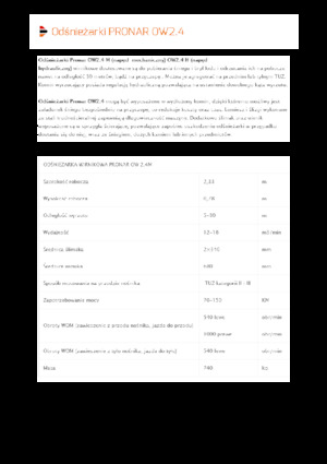 स्नोकटर Pronar OW 2.4 H