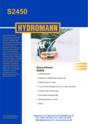 स्नोकटर Hydromann S 2450