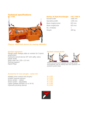 स्नोप्लो लाइट-ड्यूटी Hydrac LB I 160
