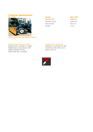 स्नोप्लो लाइट-ड्यूटी Hydrac Mini 150