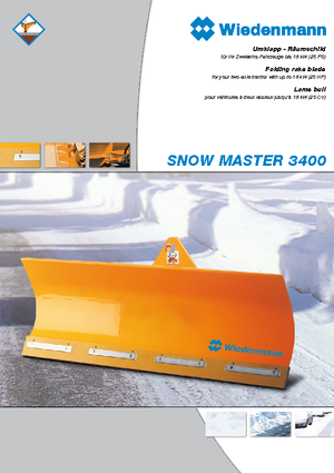 स्नोप्लो लाइट-ड्यूटी Wiedenmann SnowMaster 3403