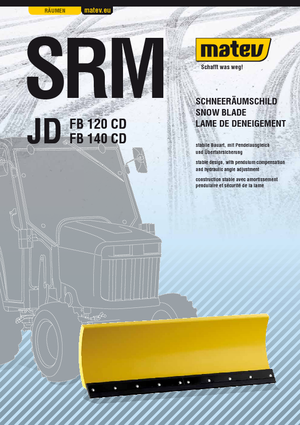स्नोप्लो लाइट-ड्यूटी Matev SRM-FB 140 CD JD