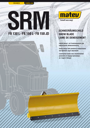 स्नोप्लो लाइट-ड्यूटी Matev SRM-FB 130 L