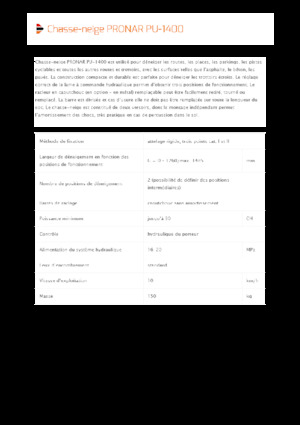 स्विवेल-फ्लैप के साथ स्नोप्लो Pronar PU 1400