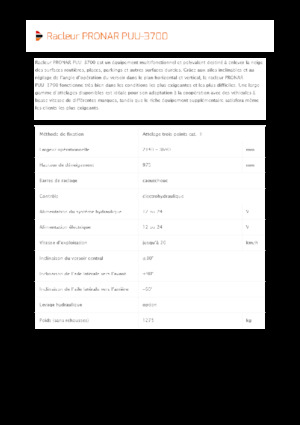 स्विवेल-फ्लैप के साथ स्नोप्लो Pronar PUU 3700