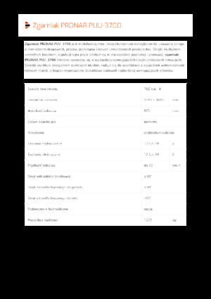 स्विवेल-फ्लैप के साथ स्नोप्लो Pronar PUU 3700