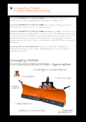 स्विवेल-फ्लैप के साथ स्नोप्लो Pronar PUV 1800M