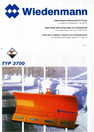 स्प्रिंग-फ्लैप के साथ स्नोप्लो Wiedenmann 3700