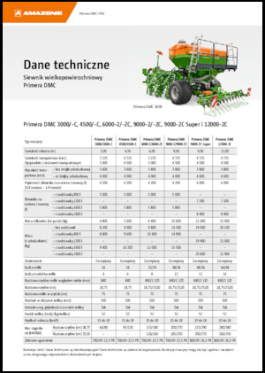 सोइंग मशीन Amazone Primera DMC 3000