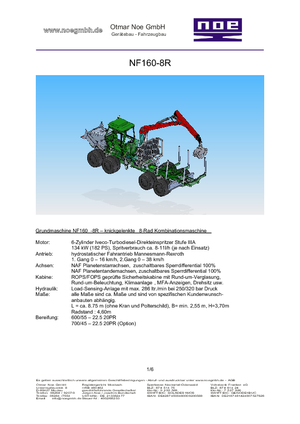 स्पेशल स्किडिंग ट्रैक्टर NOE NF 160-8 R