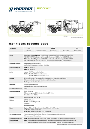 स्पेशल स्किडिंग ट्रैक्टर Werner WF-trac 1500