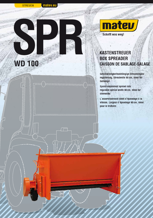 अटैचेबल स्प्रेडर Matev SPR-WD 100